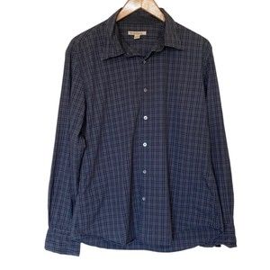 John Varvatos Stripped Checkered Black Gray Long … - image 1